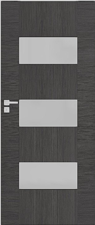 Interiérové dveře DRE SOLTE - model 3 - dýha DRE-Cell - dub šedý kartáčovaný