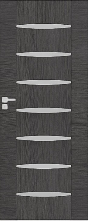 Interiérové dveře DRE ENA - model 0 - dýha DRE-Cell - dub šedý kartáčovaný