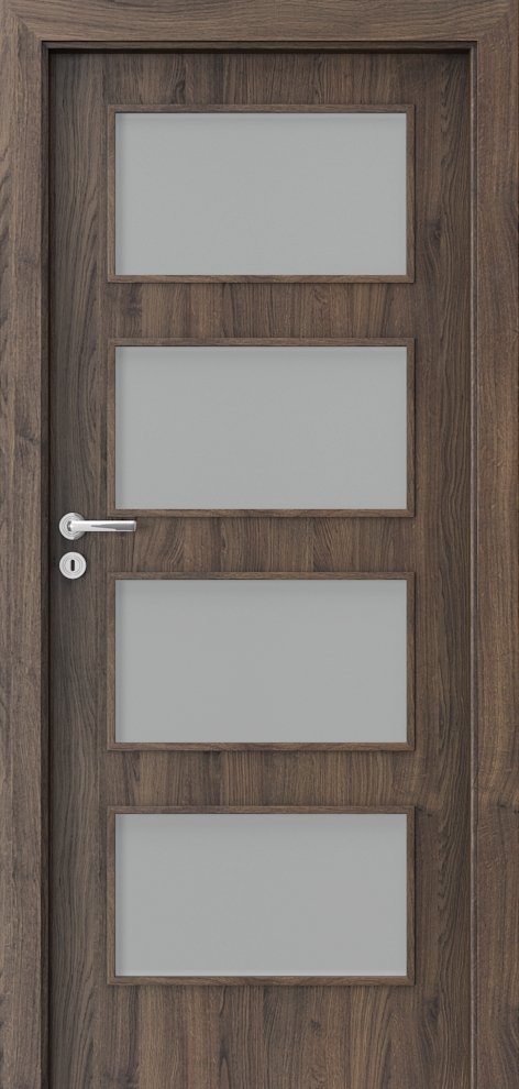 Interiérové dveře PORTA FIT H.4 - dýha Portasynchro 3D - dub šarlatový