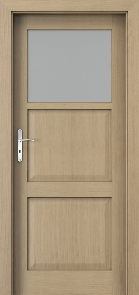 Interiérové dveře PORTA CORDOBA - malé okénko - přírodní dýha Standard - dub 1
