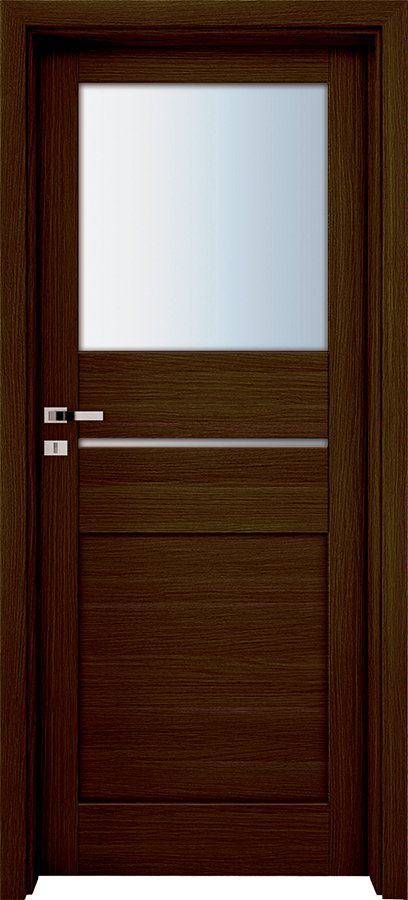 Posuvné interiérové dveře INVADO VINADIO 2 - Eco-Fornir forte - ořech duro B473