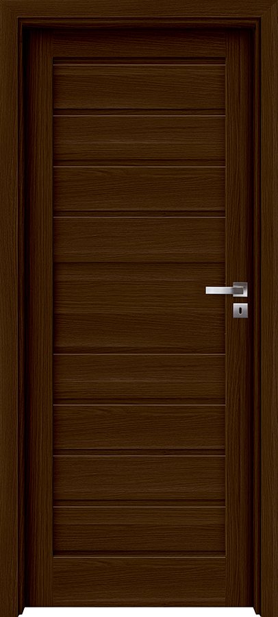 Interiérové dveře INVADO LAGO 1 - Eco-Fornir forte - ořech duro B473