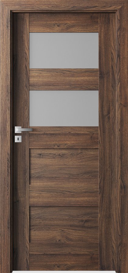 Posuvné interiérové dveře VERTE PREMIUM A - A2 - dýha Portasynchro 3D - dub šarlatový