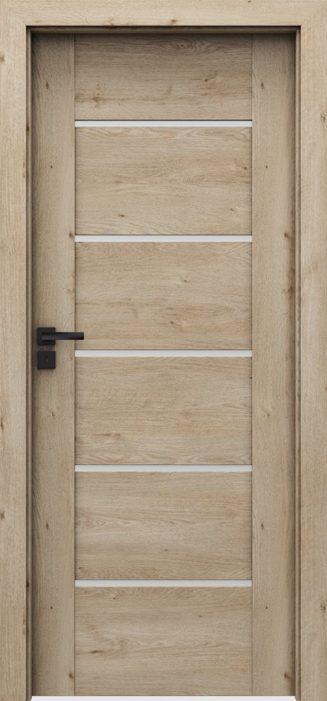 Posuvné interiérové dveře VERTE PREMIUM E - E5 - dýha Portaperfect 3D - dub klasický