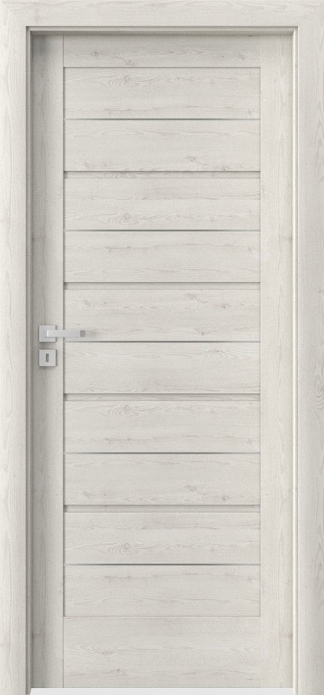 Posuvné interiérové dveře VERTE G - G0 intarzie - dýha Portasynchro 3D - borovice norská