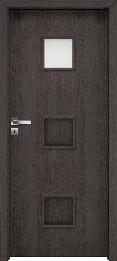 Posuvné interiérové dveře INVADO SALERNO 2 - dýha Enduro 3D - antracit B637