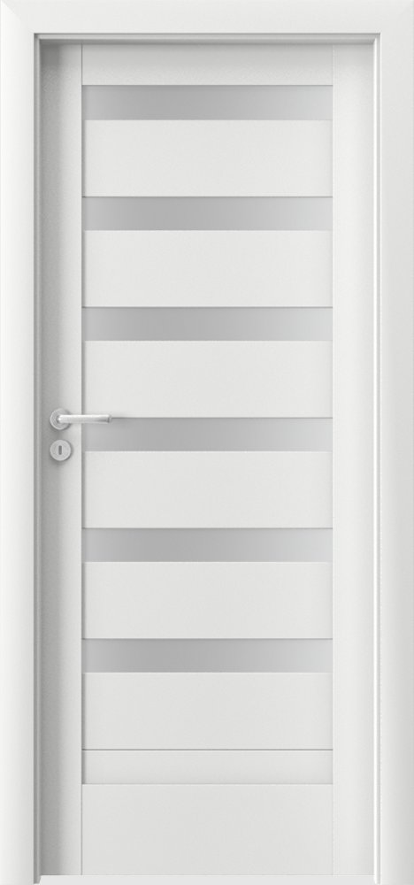 Posuvné interiérové dveře VERTE D - D6 - dýha Portadecor - bílá