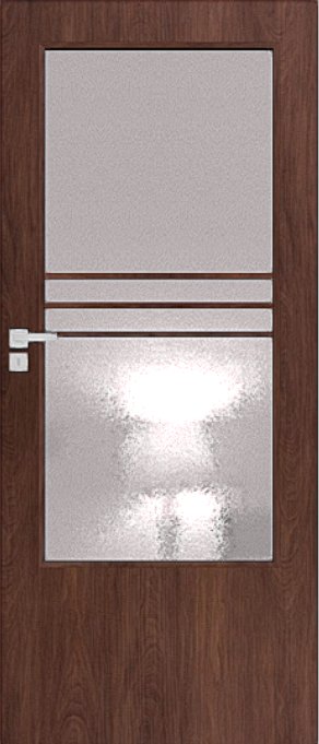 Interiérové dveře DRE ARTE B 10 - dýha DRE-Cell - ořech tmavý kartáčovaný