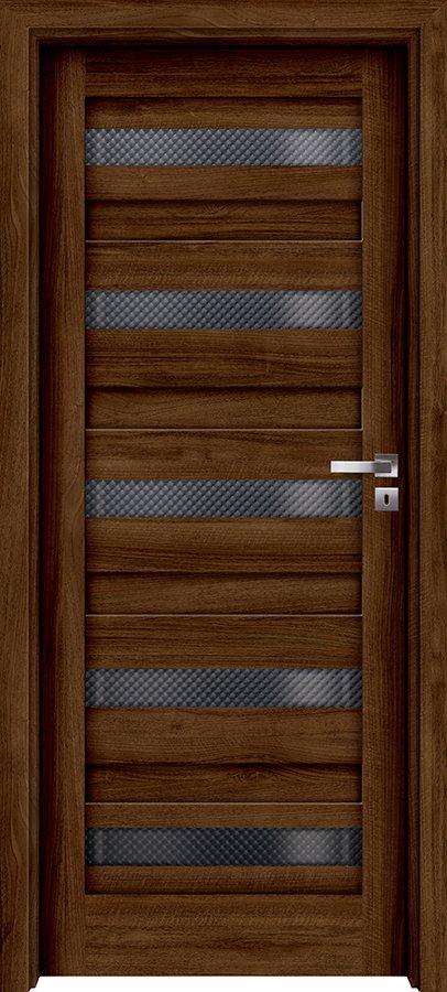 Interiérové dveře INVADO DESTINO UNICO 1 - dýha Enduro 3D - ořech klasický B597