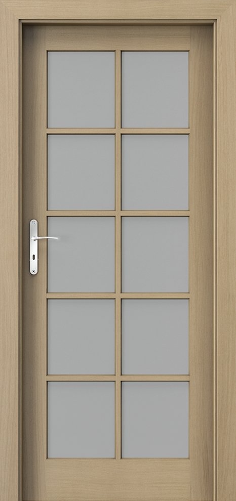 Interiérové dveře PORTA CORDOBA - velká mřížka - přírodní dýha Standard - dub 1