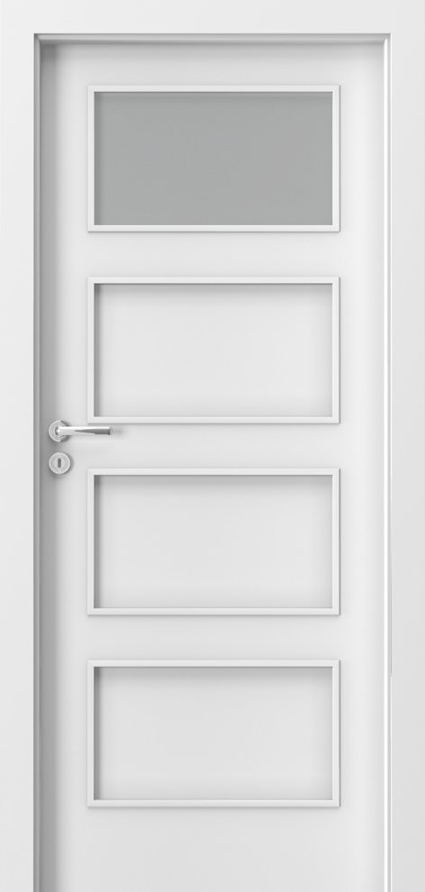 Posuvné interiérové dveře PORTA FIT H.1 - dýha Portadecor - bílá
