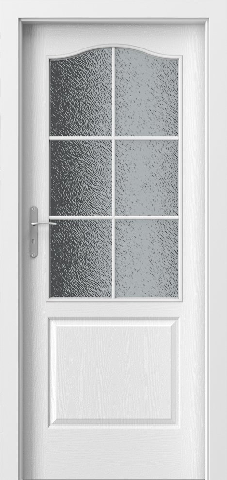 Posuvné interiérové dveře PORTA LONDÝN - malá mřížka - lak standard - bílá