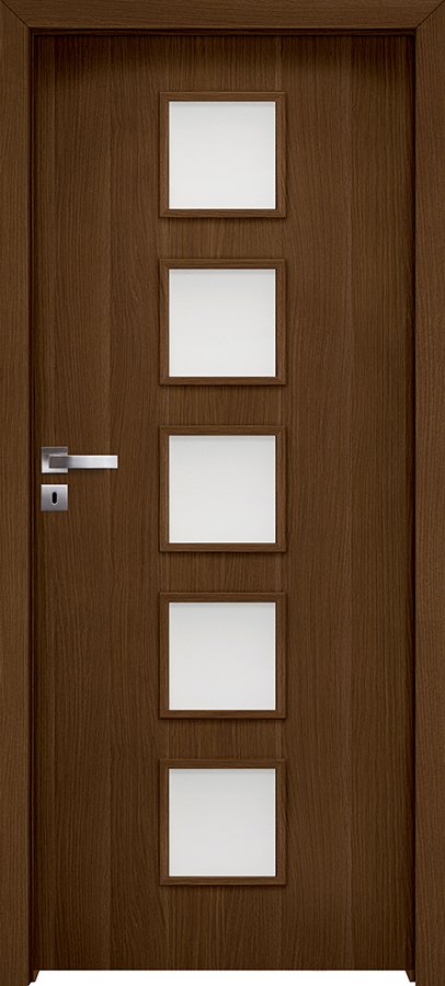 Interiérové dveře INVADO TORINO 6 - Eco-Fornir forte - ořech duro B473