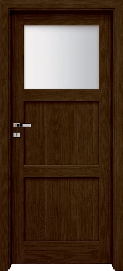 Posuvné interiérové dveře INVADO LARINA SATI 2 - Eco-Fornir forte - ořech duro B473