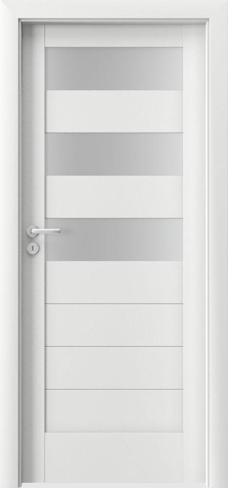 Posuvné interiérové dveře VERTE C - C3 - dýha Portadecor - bílá