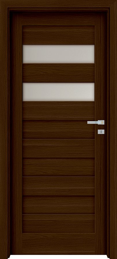 Posuvné interiérové dveře INVADO LIVATA 3 - Eco-Fornir forte - ořech duro B473