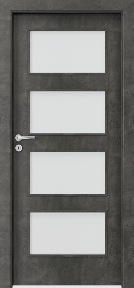 Interiérové dveře PORTA FIT H.4 - dýha CPL HQ 0,2 - beton tmavý