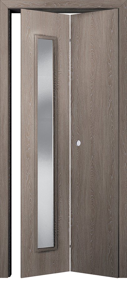 Interiérové skládací dveře INVADO LIBRA - Eco-Fornir forte - dub šedý B476