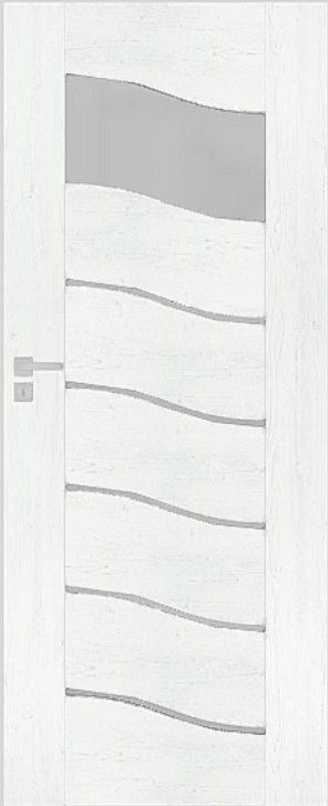 Interiérové dveře DRE TRIESTA - model 1 - dýha DRE-Cell - borovice bílá