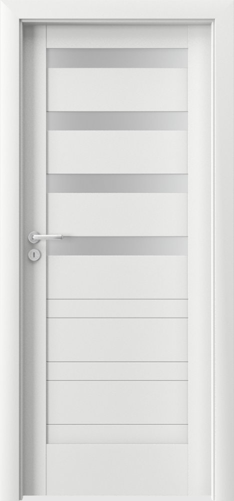 Posuvné interiérové dveře VERTE D - D4 - dýha Portadecor - bílá