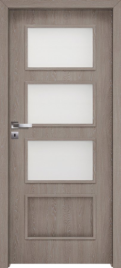 Posuvné interiérové dveře INVADO MERANO 4 - Eco-Fornir forte - dub šedý B476