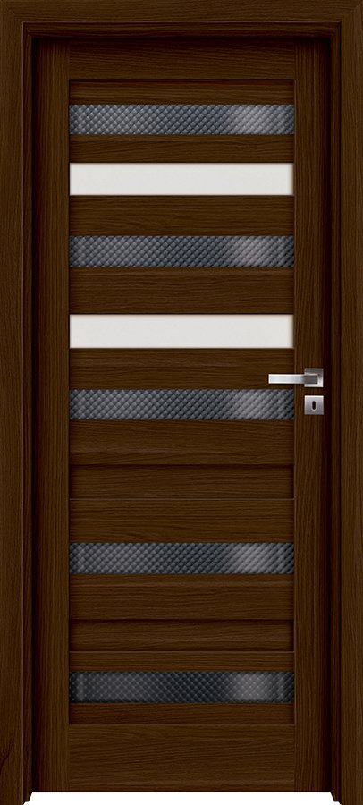 Interiérové dveře INVADO DESTINO UNICO 3 - Eco-Fornir forte - ořech duro B473