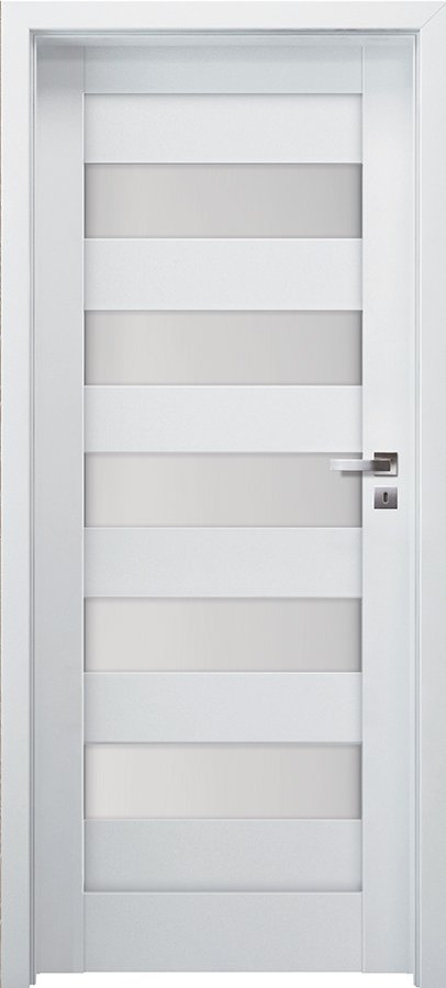 Posuvné interiérové dveře INVADO DOMINO 3 - Eco-Fornir laminát CPL - bílá B490