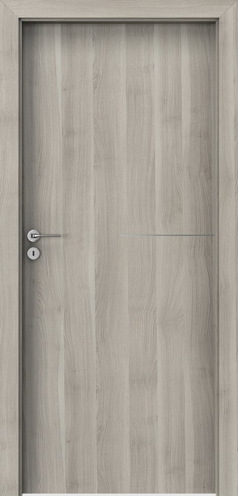 Posuvné interiérové dveře PORTA LINE G.1 - dýha Portasynchro 3D - akát stříbrný
