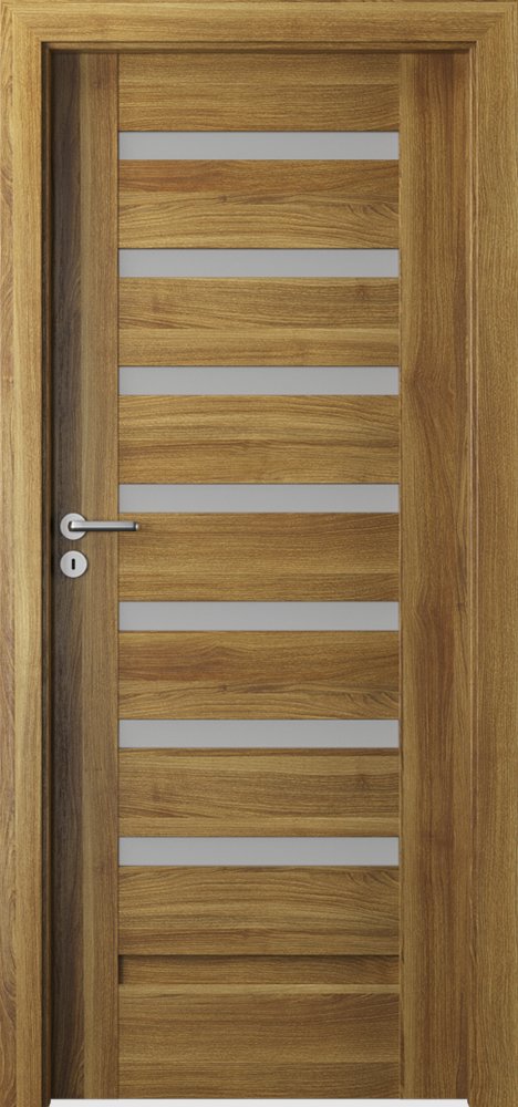 Posuvné interiérové dveře VERTE PREMIUM D - D7 - dýha Portasynchro 3D - akát medový