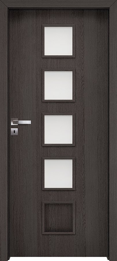 Interiérové dveře INVADO TORINO 5 - dýha Enduro 3D - antracit B637