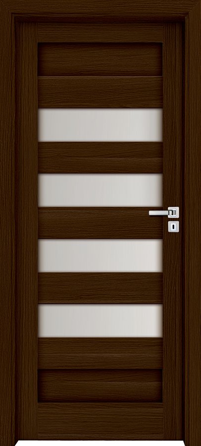 Interiérové dveře INVADO NOGARO 2 - Eco-Fornir forte - ořech duro B473
