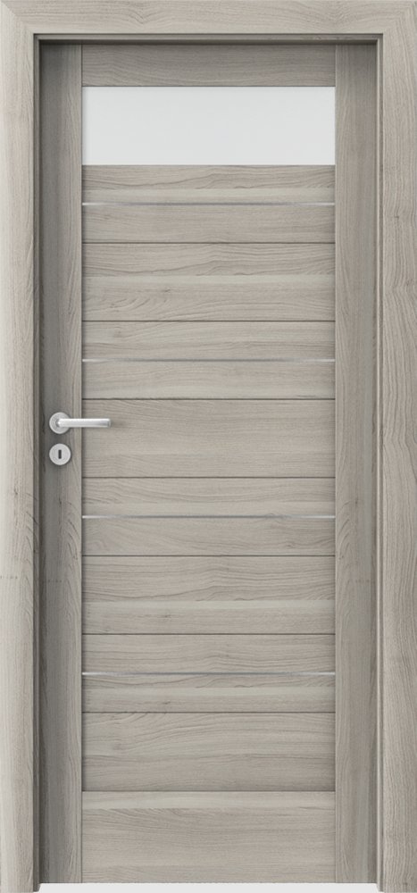 Interiérové dveře VERTE C - C1 intarzie - dýha Portasynchro 3D - akát stříbrný