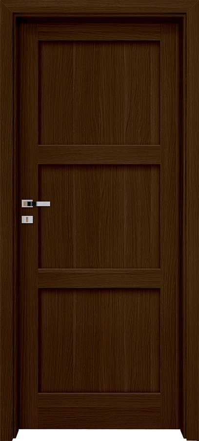 Posuvné interiérové dveře INVADO LARINA SATI 1 - Eco-Fornir forte - ořech duro B473
