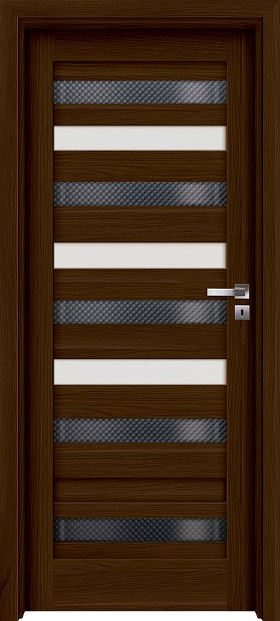 Interiérové dveře INVADO DESTINO UNICO 4 - Eco-Fornir forte - ořech duro B473