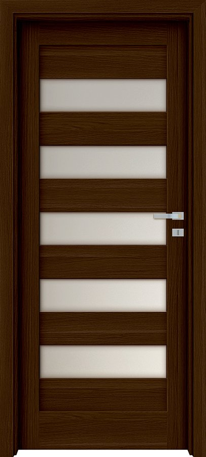 Posuvné interiérové dveře INVADO LIVATA 4 - Eco-Fornir forte - ořech duro B473