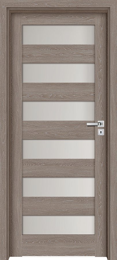 Interiérové dveře INVADO NOGARO 3 - Eco-Fornir forte - dub šedý B476