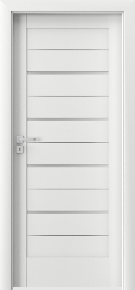 Interiérové dveře VERTE G - G4 intarzie - dýha Portadecor - bílá