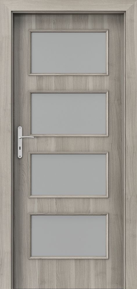 Posuvné interiérové dveře PORTA NOVA 5.5 - dýha Portasynchro 3D - akát stříbrný