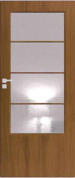 Interiérové dveře DRE ARTE B 20 - dýha DRE-Cell - dub zlatý kartáčovaný