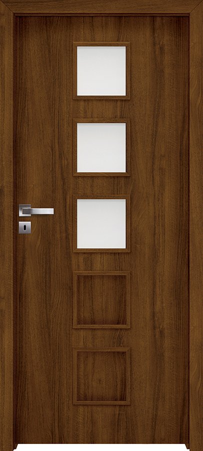 Posuvné interiérové dveře INVADO TORINO 4 - dýha Enduro 3D - ořech klasický B597