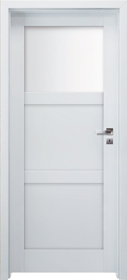 Interiérové dveře INVADO BIANCO SATI 2 - Eco-Fornir laminát CPL - bílá B490