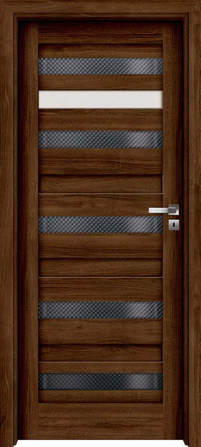 Interiérové dveře INVADO DESTINO UNICO 2 - dýha Enduro 3D - ořech klasický B597