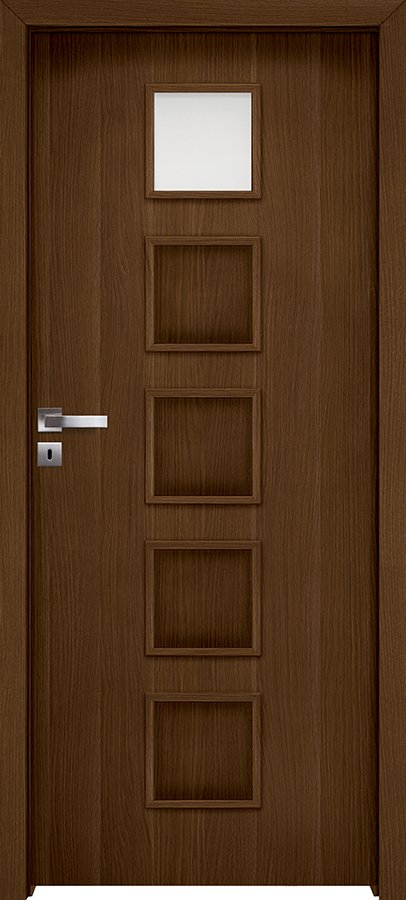 Interiérové dveře INVADO TORINO 2 - Eco-Fornir forte - ořech duro B473