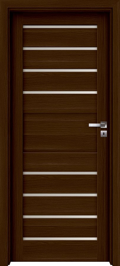 Interiérové dveře INVADO LAGO 3 - Eco-Fornir forte - ořech duro B473