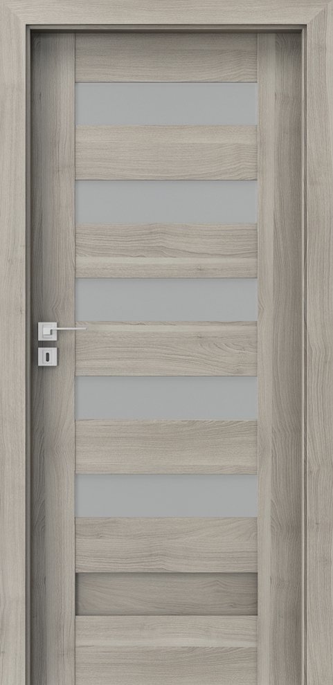 Posuvné interiérové dveře PORTA KONCEPT C.5 - dýha Portasynchro 3D - akát stříbrný