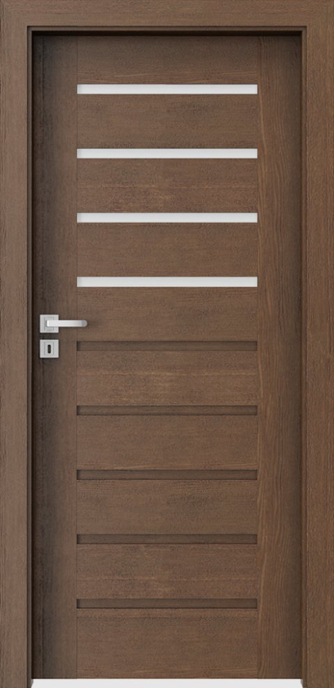 Interiérové dveře PORTA NATURA KONCEPT A.4 - přírodní dýha Satin - dub hnědý