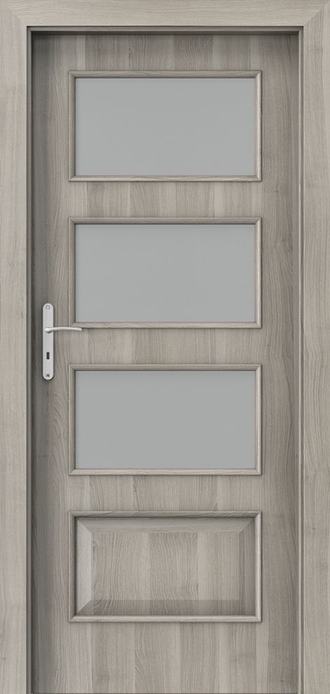 Interiérové dveře PORTA NOVA 5.4 - dýha Portasynchro 3D - akát stříbrný