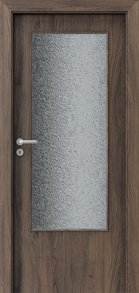 Interiérové dveře PORTA DECOR - model D - dýha Portasynchro 3D - dub šarlatový