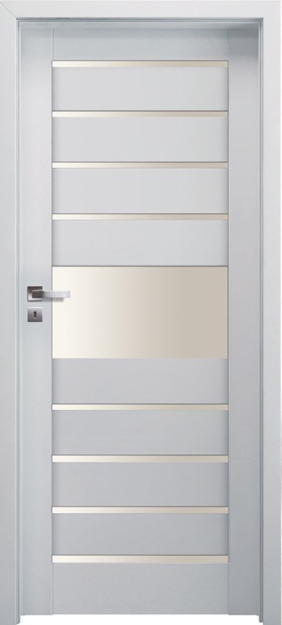 Interiérové dveře INVADO LAGO 4 - Eco-Fornir laminát CPL - bílá B490