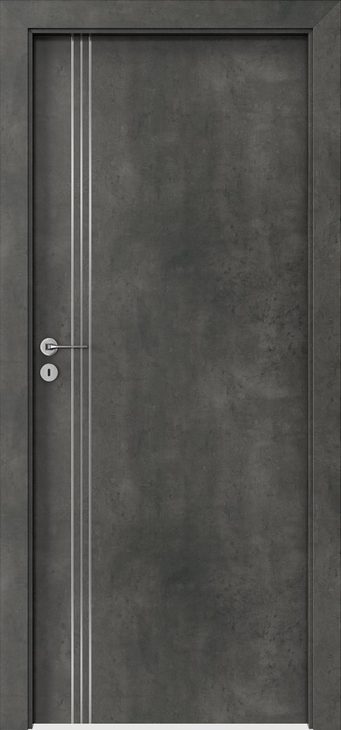 Posuvné interiérové dveře PORTA LINE B.1 - dýha CPL HQ 0,2 - beton tmavý